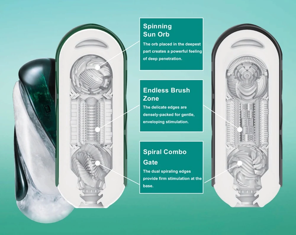 Tenga Flip 360 Aurora Green