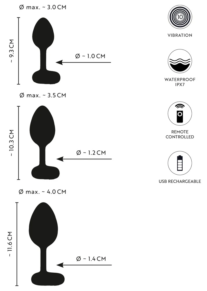 ANOS Vibrating Butt Plug Train