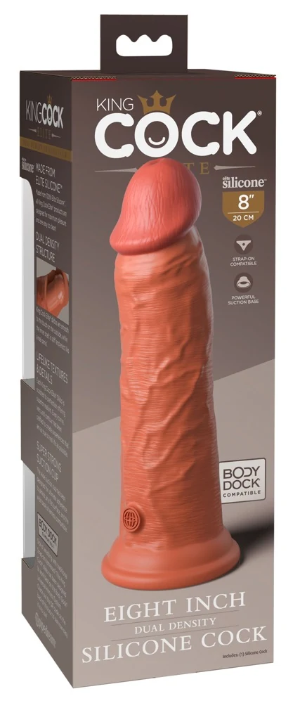 King Cock Elite 8 Dual Density Cock Tan