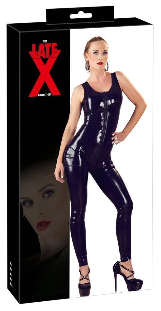 Latex Catsuit schwarz M