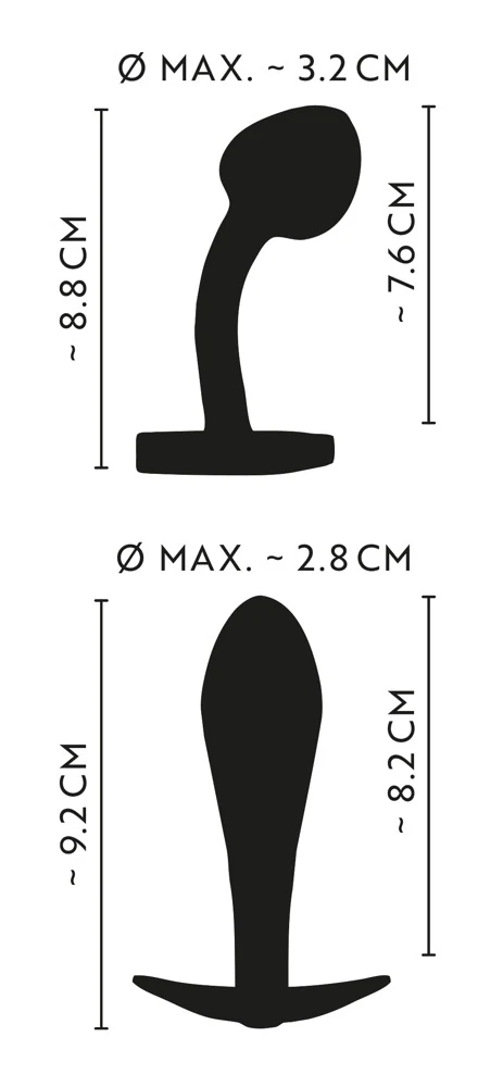 Anos Metal Butt Plug Set Rainb