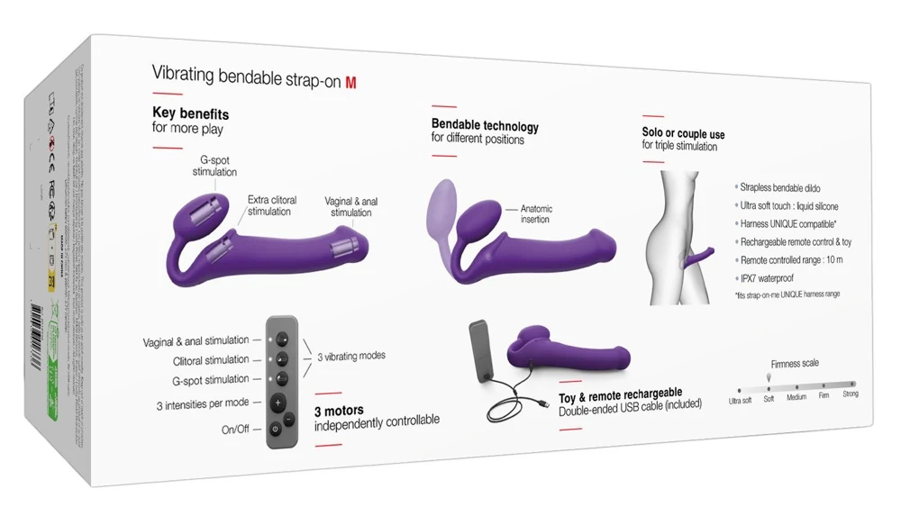 Vibrating Strap-On M Purple