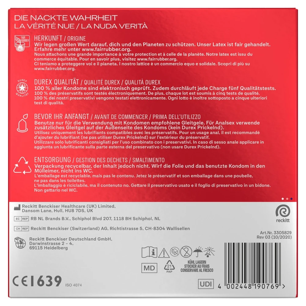 Durex Gefühlsecht extra groß30