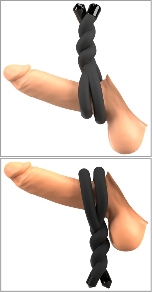 BK bendable cock & ball ring