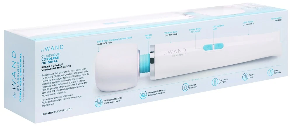le WAND Classique Cordless Rechargeable Massagestab