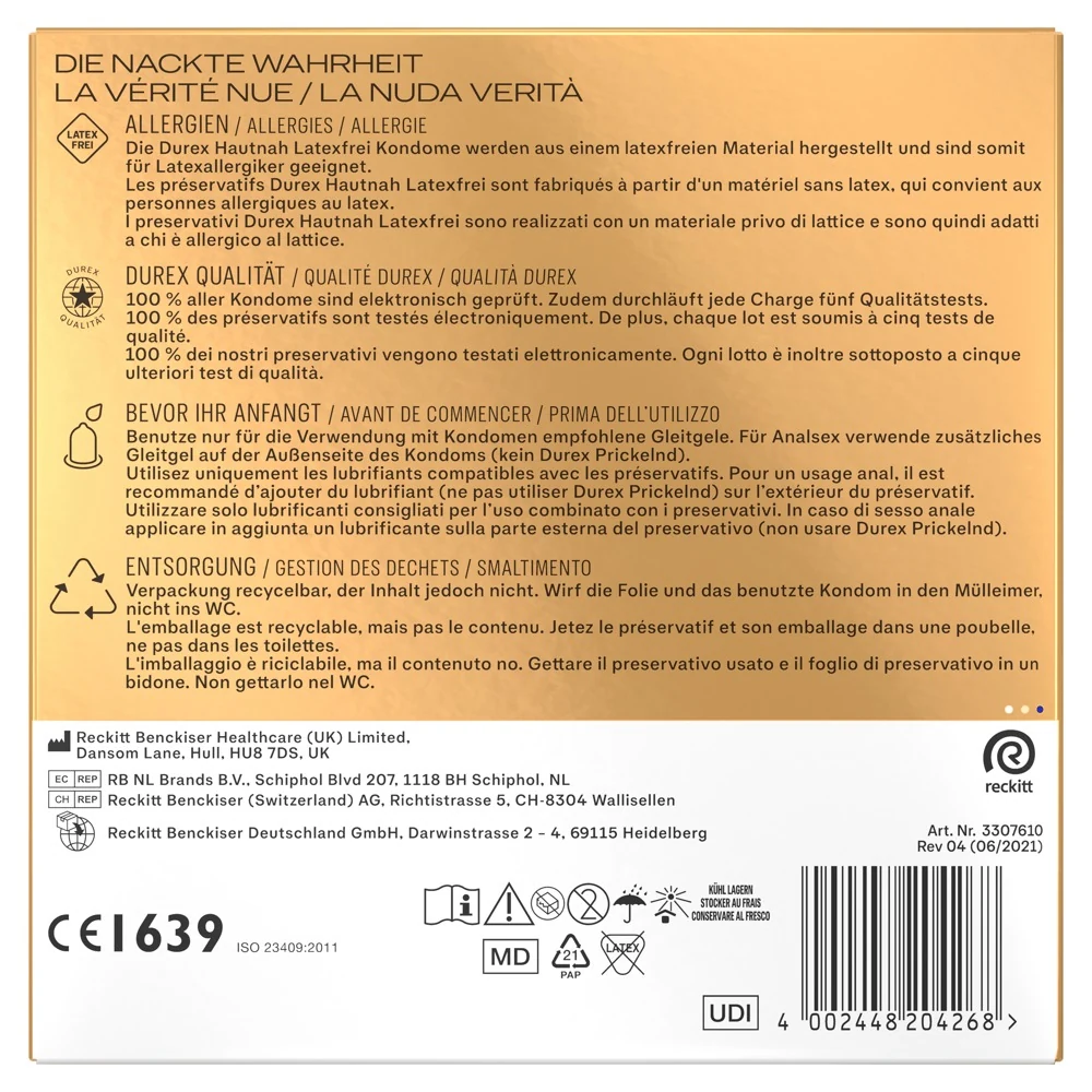Durex Hautnah Latexfrei 30er