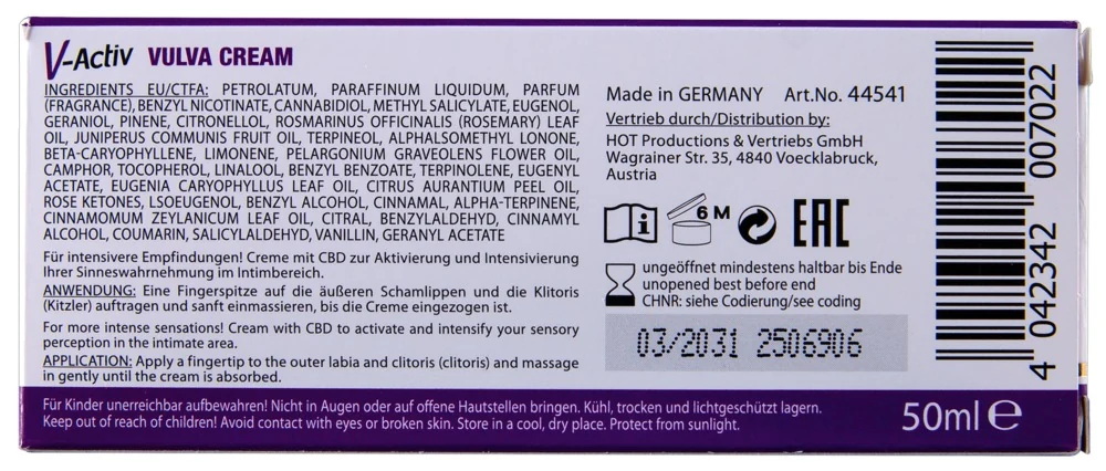 V-Activ Vulva Cream CBD 50 ml