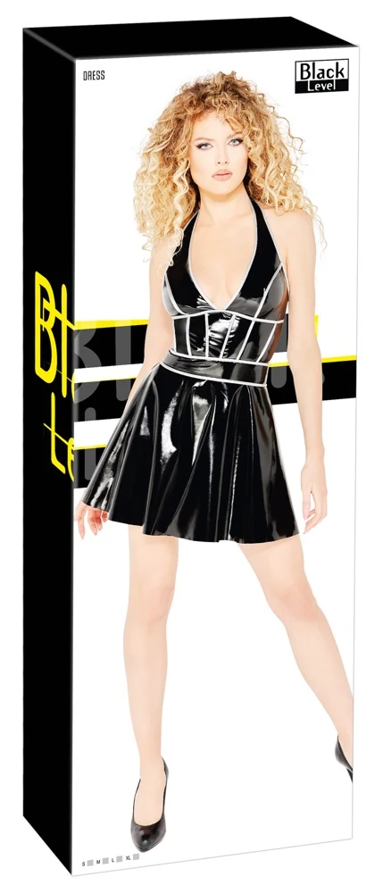 Lack Kleid mit silber S