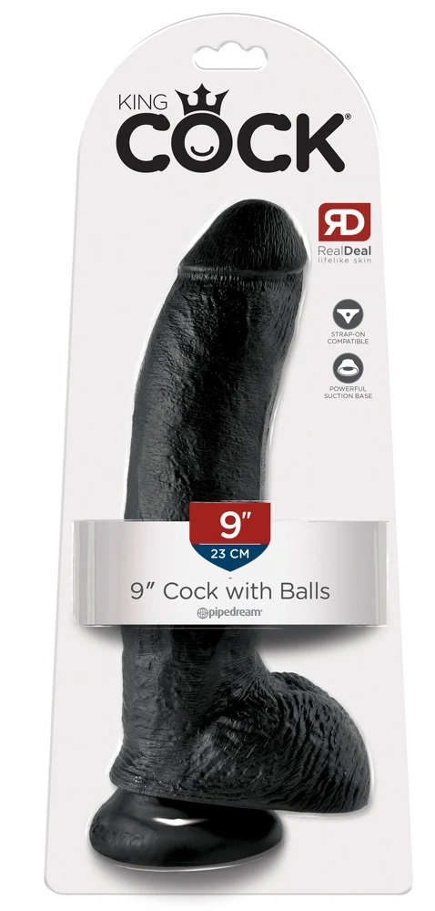 King Cock 9 Cock with Balls Dark
