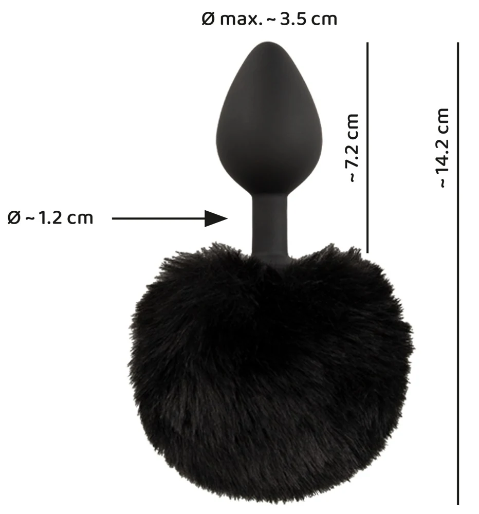 Fluffy Tail Black M