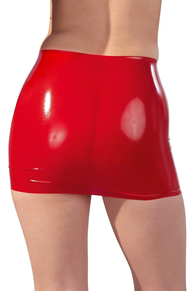 Latex Minirock rot M