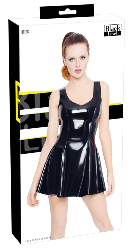 Lack Kleid schwarz XL