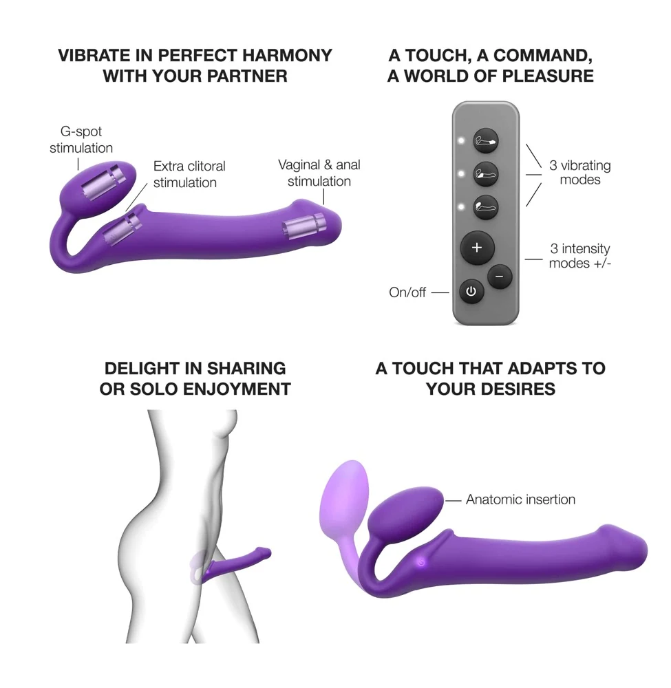 Vibrating Strap-On M Purple