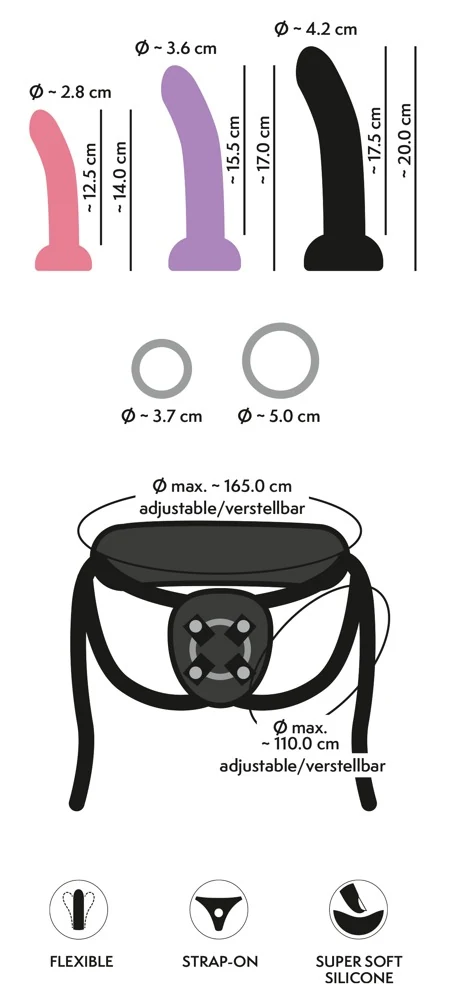 Your Strap-On 3er Set Harness