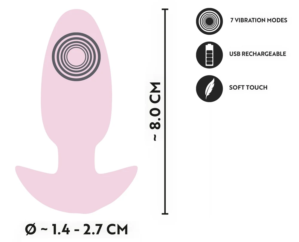 Cuties Vibrating Plug Rose