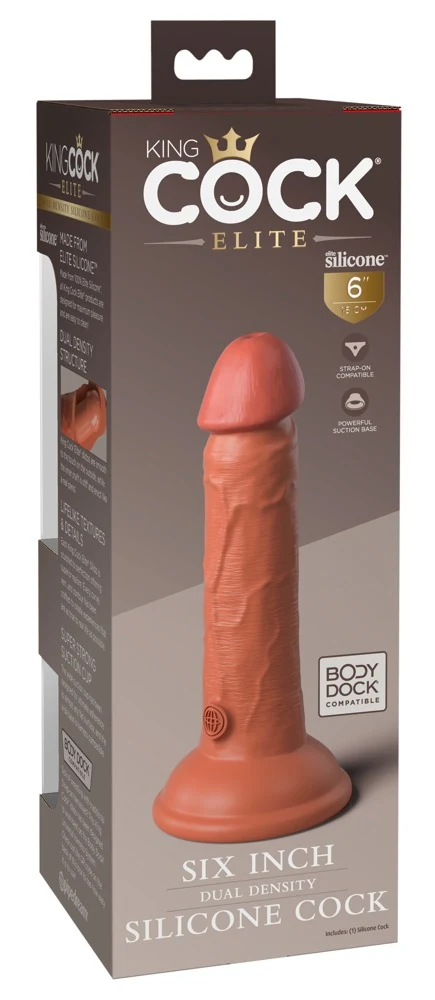 King Cock Elite 6 Dual Density Cock Tan