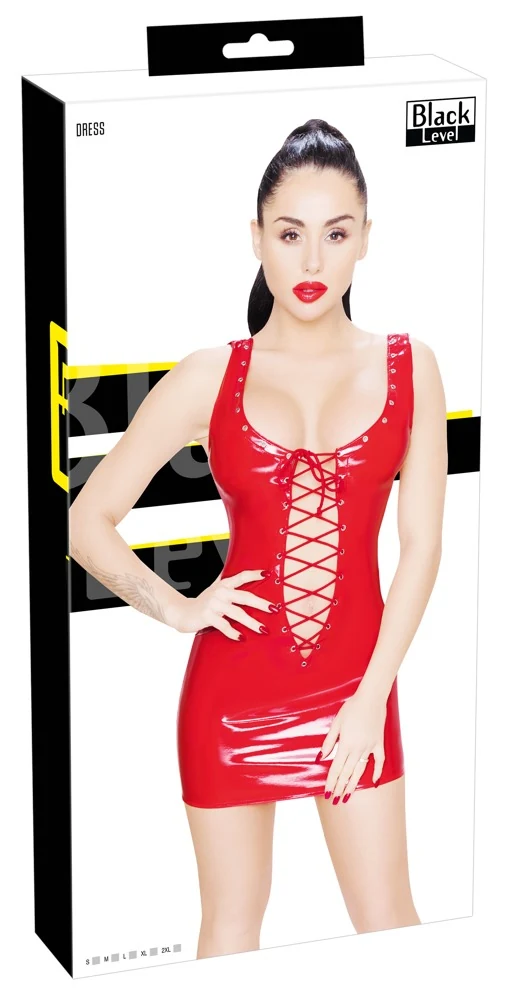 Lack Kleid rot M