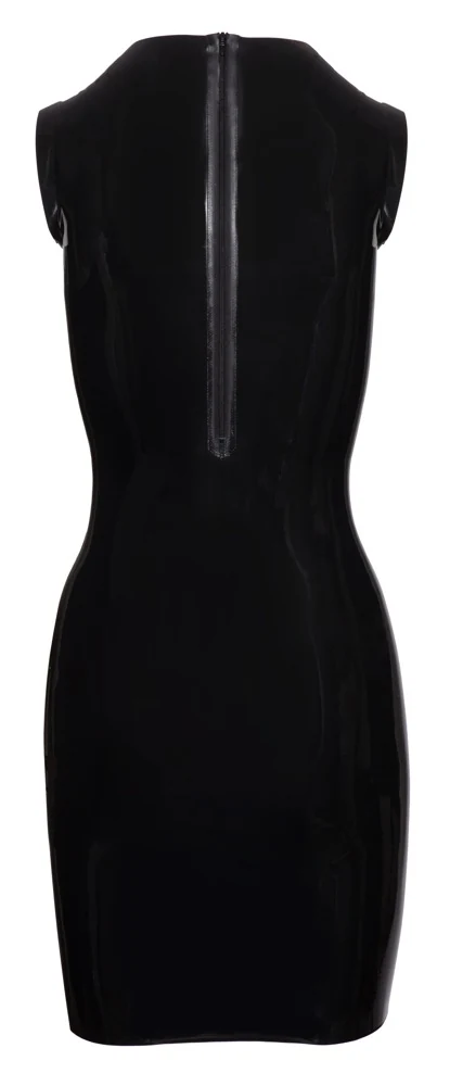 Latex Minikleid schwarz XL