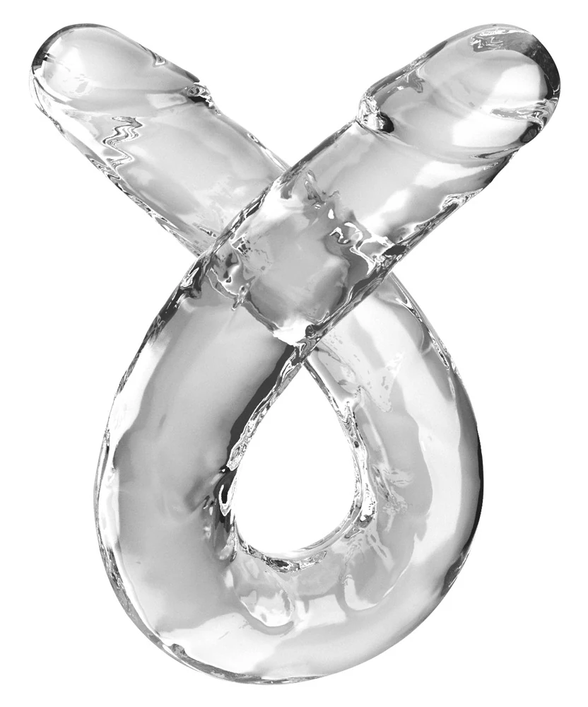 King Cock 18in. Double Dildo Clear