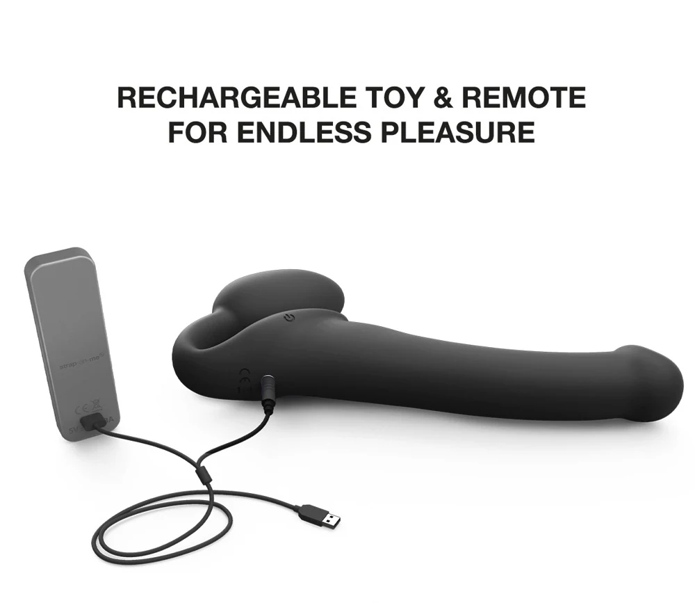 Vibrating Strap-On M Black