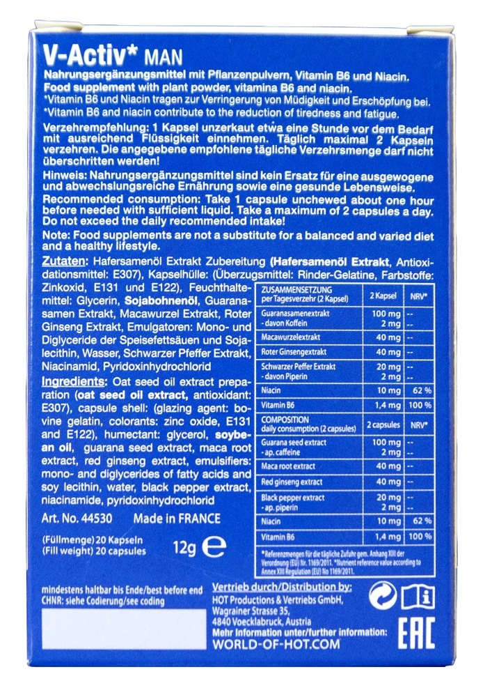 V-Activ MAN Performance Caps20