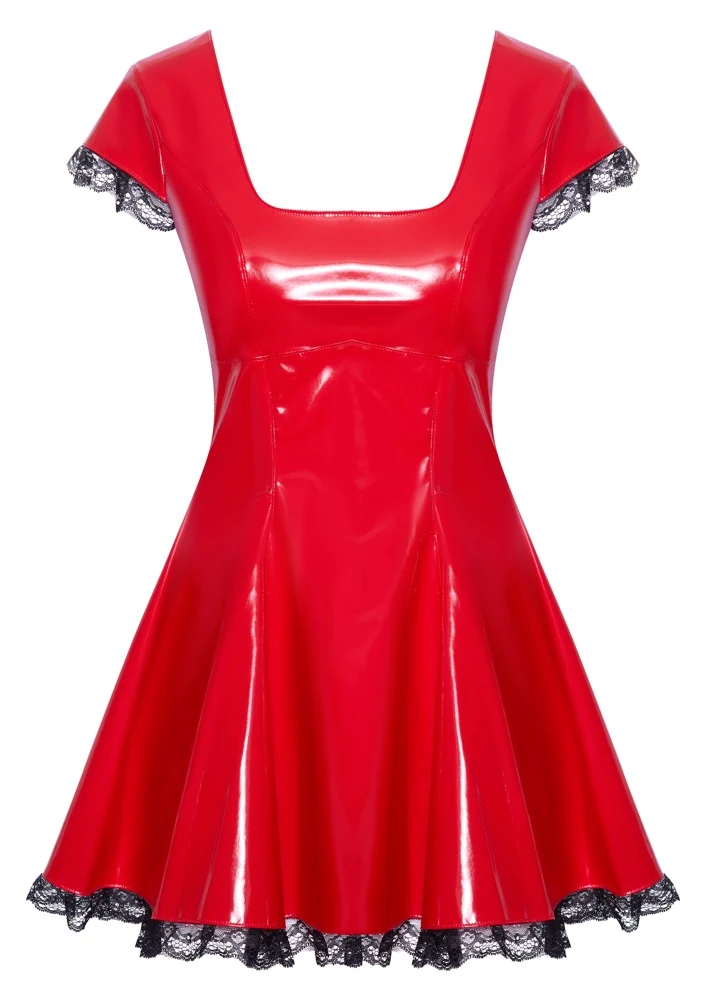 Lack Kleid rot XL
