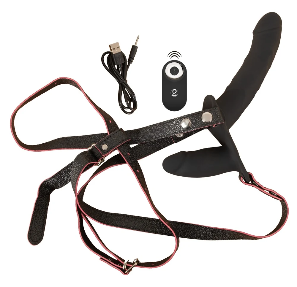 RC Vibrating Double Strap-On