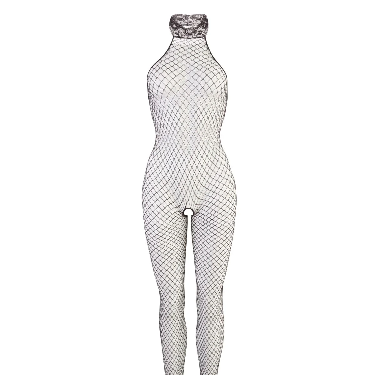 Cottelli Collection - Netz Catsuit mit kleiner Lust Öffnung