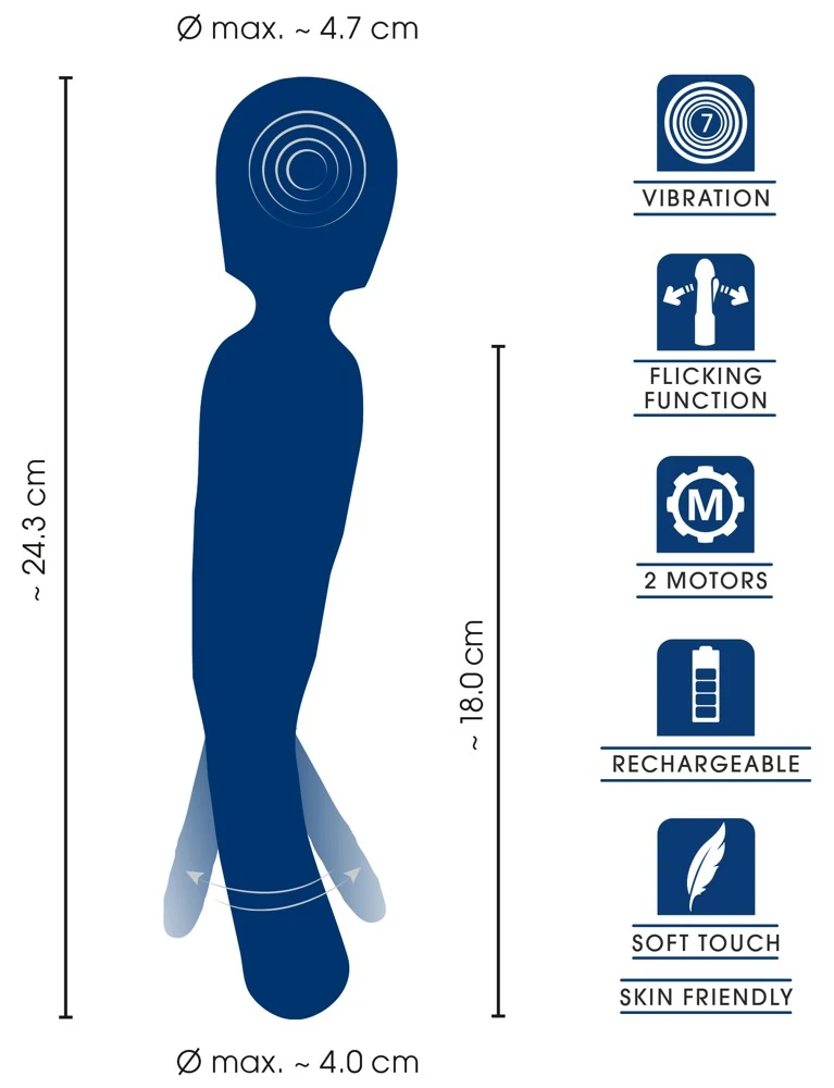 Smile 2in1 Wand with flicking