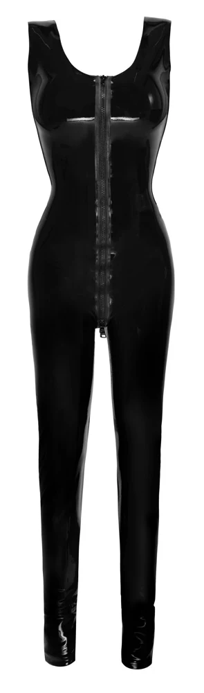 Latex Catsuit schwarz 2XL