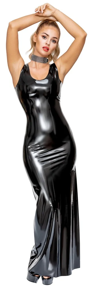 Latex Kleid lang M