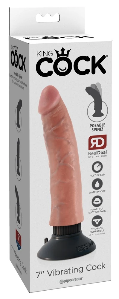King Cock 7 Vibrating Cock Light
