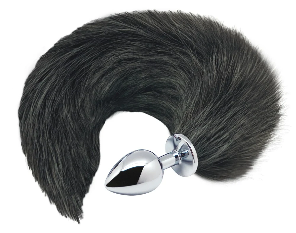 Alive Black&White Fox Tail S