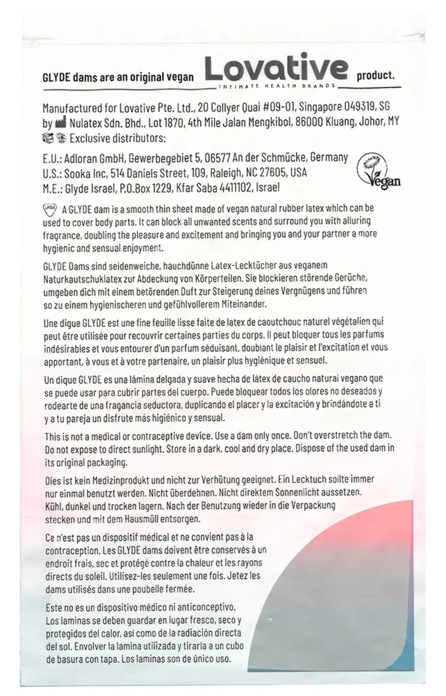 GLYDE Dams Lecktuch Vanille 4