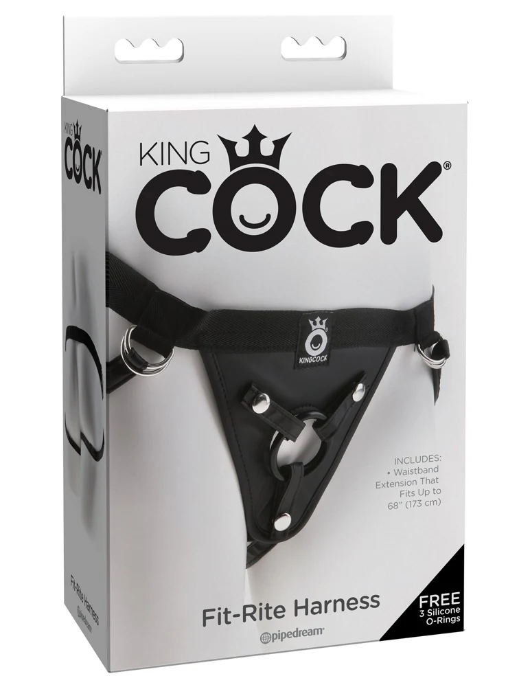 King Cock Fit Rite Harness Black