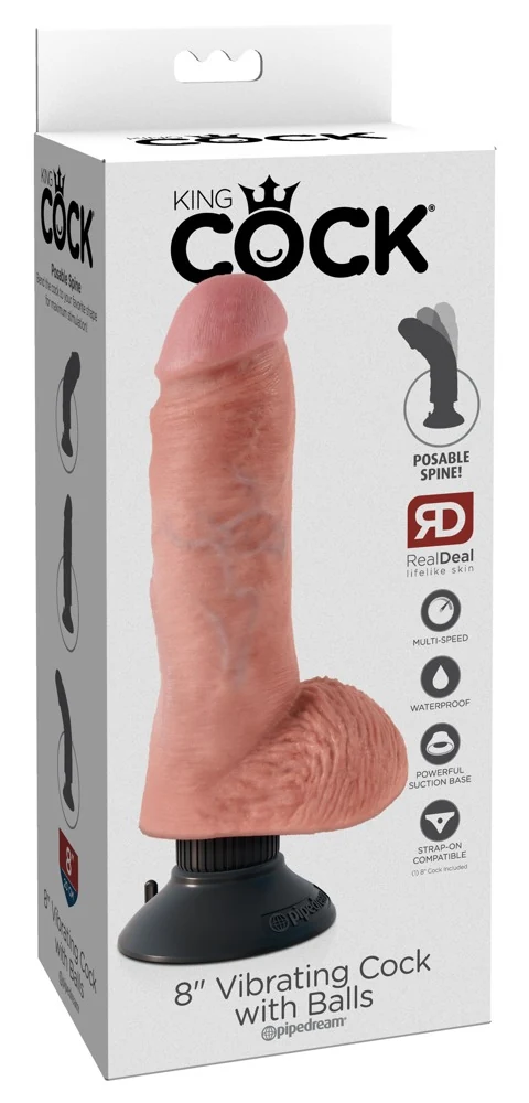 King Cock 8 Vibrating Cock with Ball