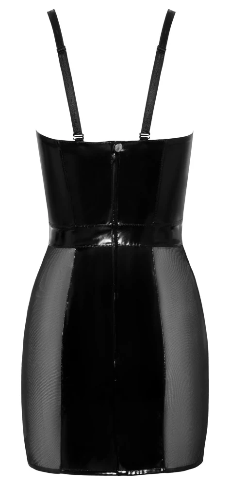Lack Kleid mit Mesh M