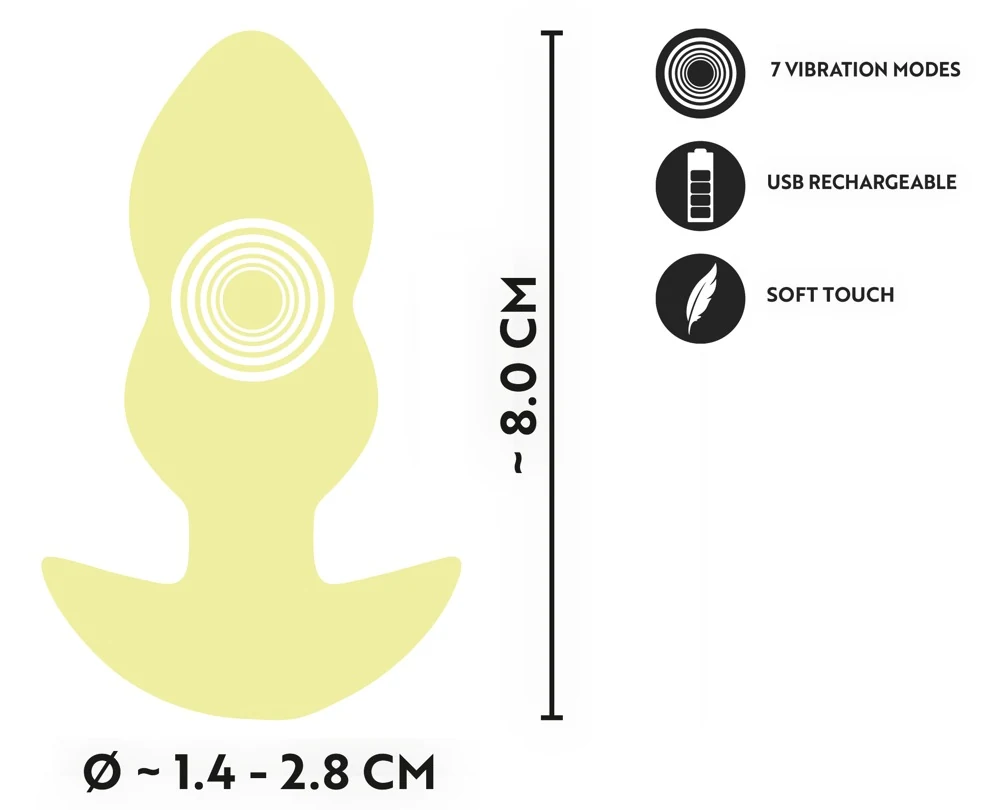 Cuties Vibrating Plug Yellow