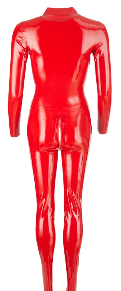 Latex Catsuit rot XS