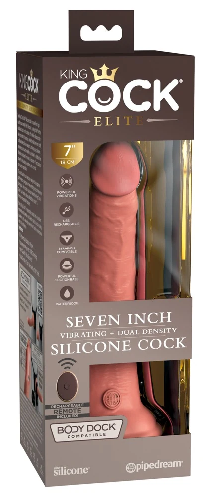 King Cock Elite 7 DD Vibrating Cock RC Lig